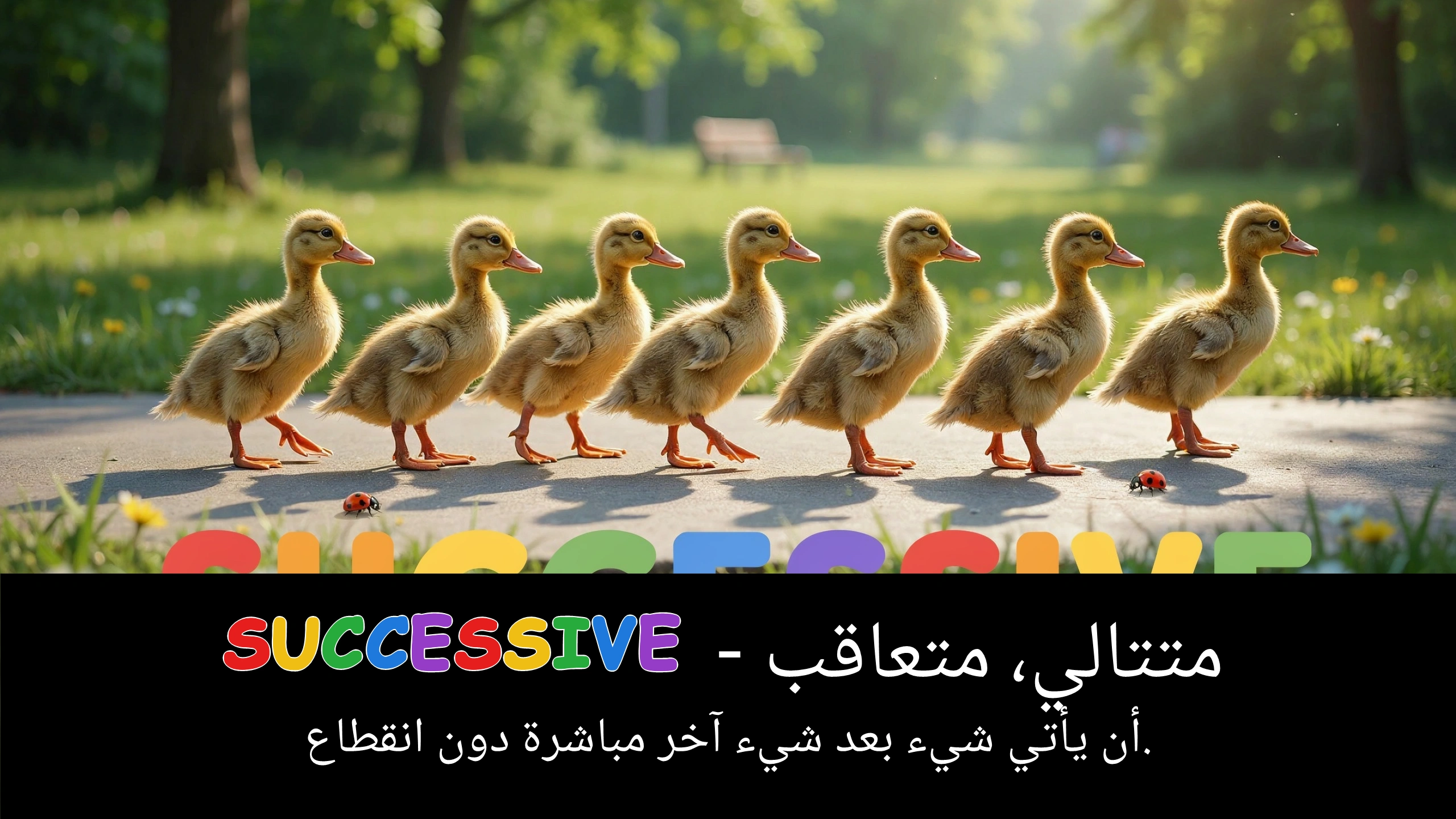 Arabic Illustration for successive